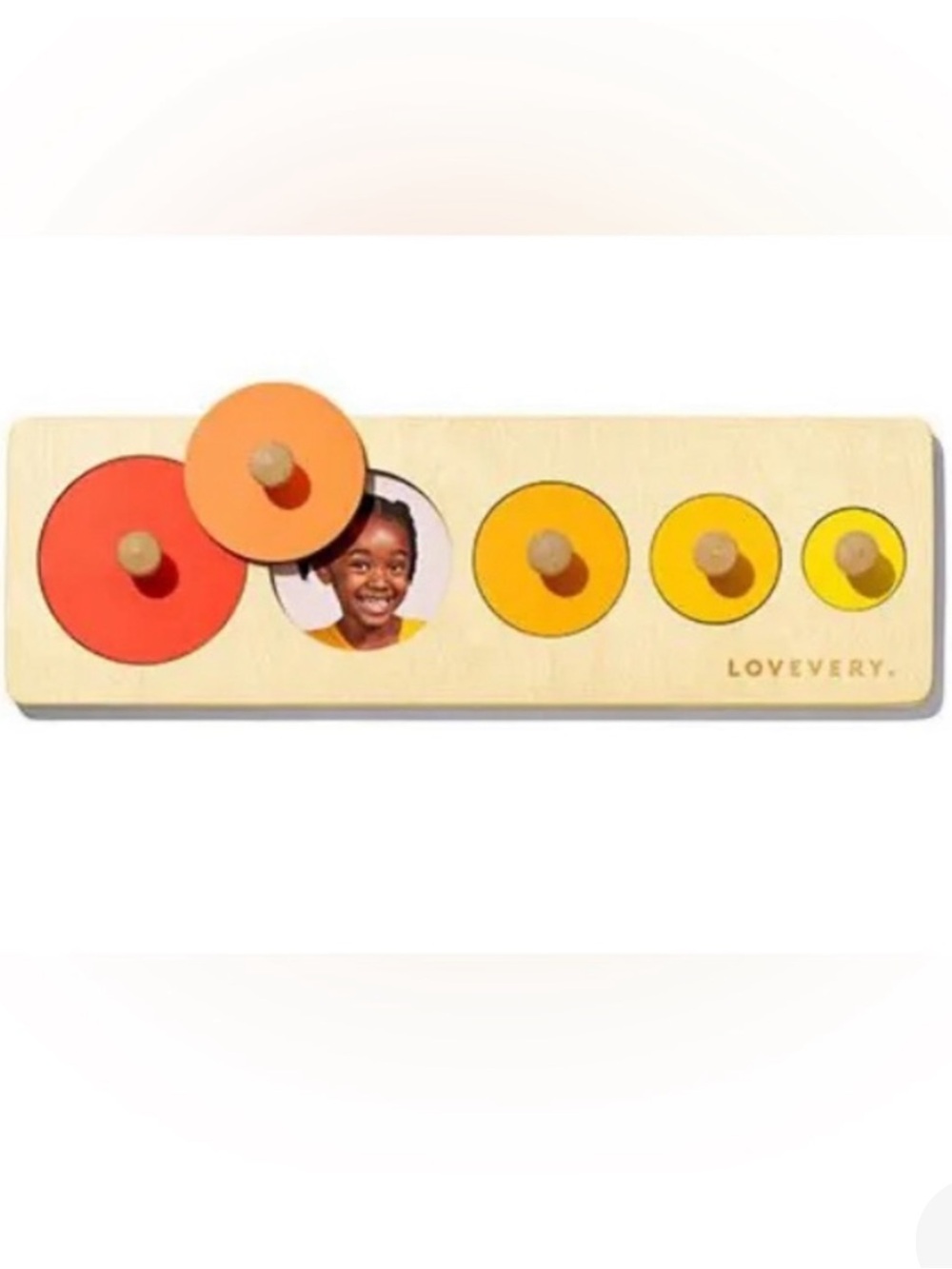 Lovevery Color Stack & Match Puzzle - Orange and Yellow - Circle of Friends